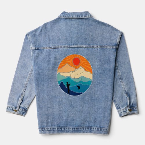 Fly Fishing Trout for Fly Fishing  Denim Jacket