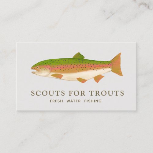 Fly Fishing Trout FreshWater Fishing Business Card