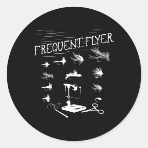 Fly Fishing Tying Fun Fisherman Christmas Fathers Classic Round Sticker