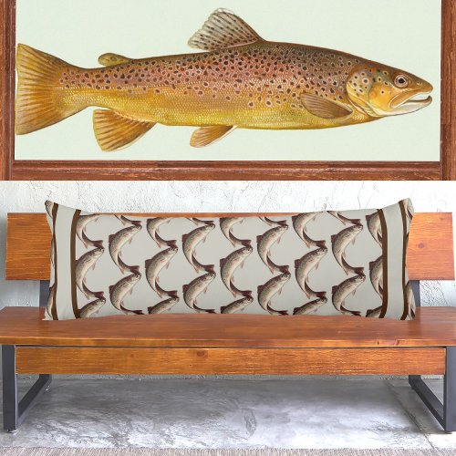 Fly Fishing Vintage Flies Rainbow Trout Body Pillo Body Pillow