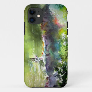 FLY FISHING WATERCOLOR iPhone 11 CASE