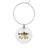 Fly Fishing Wine Charms 