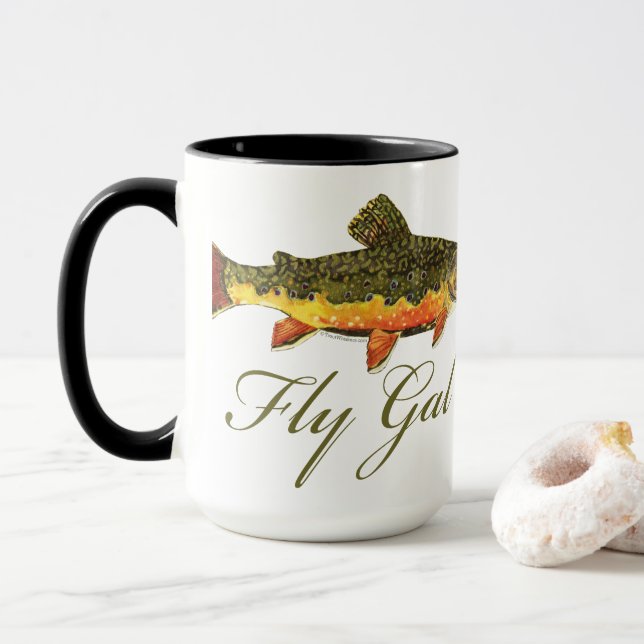 Fly Fishing Women Mug (With Donut)