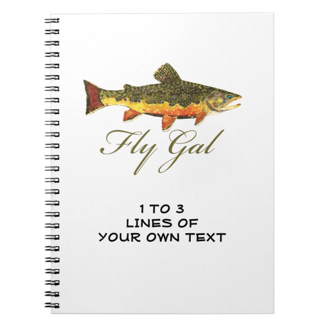 Fly Fishing Women's Notebook (Front)