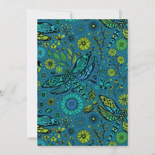 Fly, fly dragonfly on blue (Front)