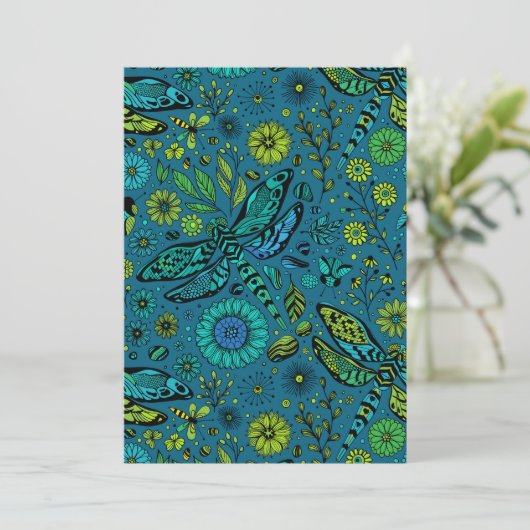 Fly, fly dragonfly on blue (Standing Front)