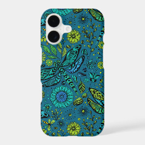 Fly, fly dragonfly on blue iPhone 17 case