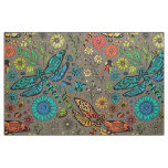 Fly, fly dragonfly on brown fabric