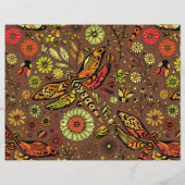 Fly, fly dragonfly on cinnamon brown (Back)