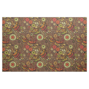 Fly, fly dragonfly on cinnamon brown fabric