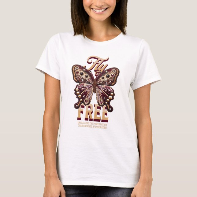 Fly Free Butterfly T-Shirt (Front)