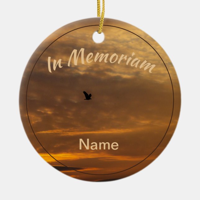 Fly Free Personalized Ceramic Ornament (Front)