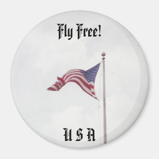 Fly Free USA Flag - magnet (Front)