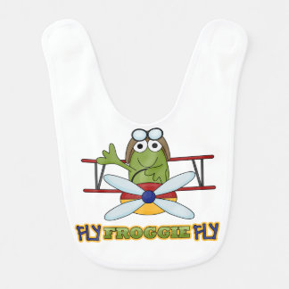 Fly Froggie Fly Airplane Bib
