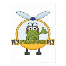 Fly Froggie Fly Helicopter Tshirts and Gifts Postcard Fly Froggie Fly Helicopter Tshirts and Gifts Postcard