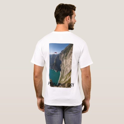 Fly From Peak Mountains Under Blue Sky T_Shirt
