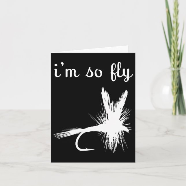 Fly Funny Fishing  Card (Front)