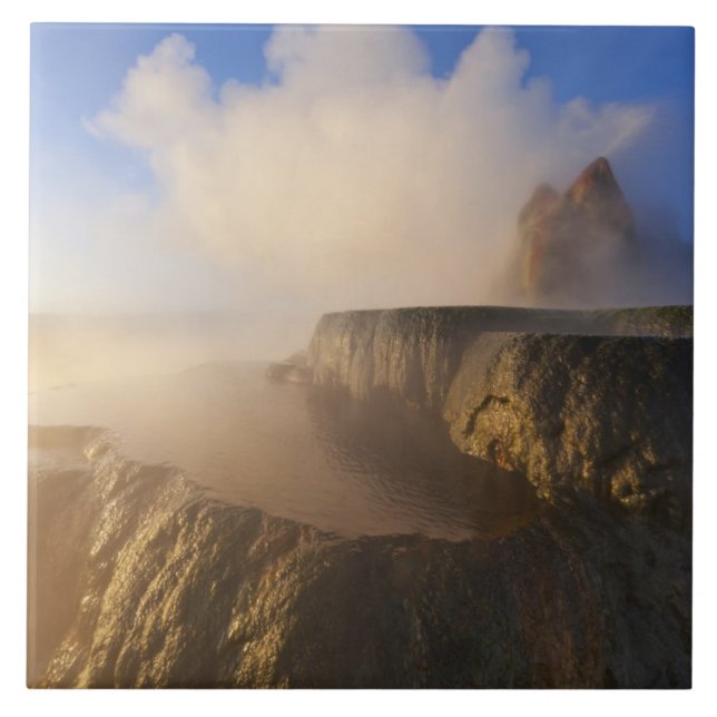 Fly Geyser with snow capped Granite Range Tile (Front)