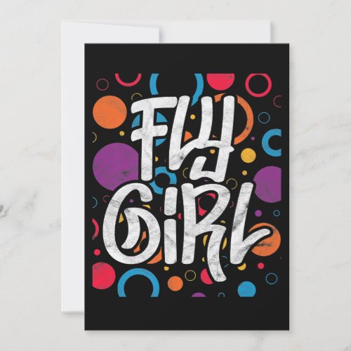 Fly Girl 90s Nineties Hip Hop Disco Party Invitation