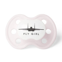 Fly Girl Mighty Eagle Silhouette Pacifier