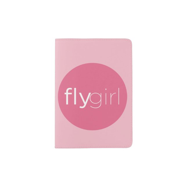 Fly Girl Passport Cover in Pink (Front)