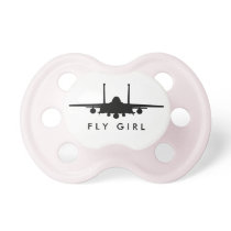 Fly Girl Strike Eagle Silhouette Pacifier