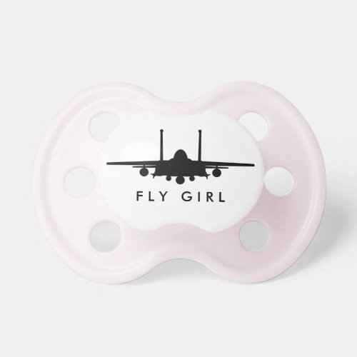 Fly Girl Strike Eagle Silhouette Pacifier