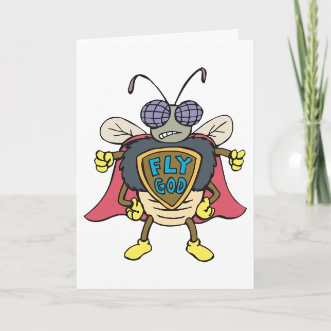 Fly God Superhero Fly Insect Character Card (Front)