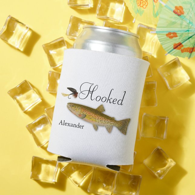 Fly Guy Fishermen Flyfishing  Can Cooler (In Situ Summer)