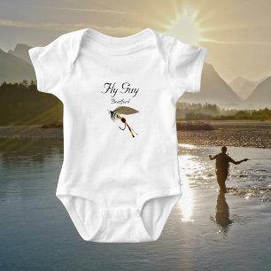 Fly Guy Fishermen Flyfishing Trout Flies Baby Bodysuit