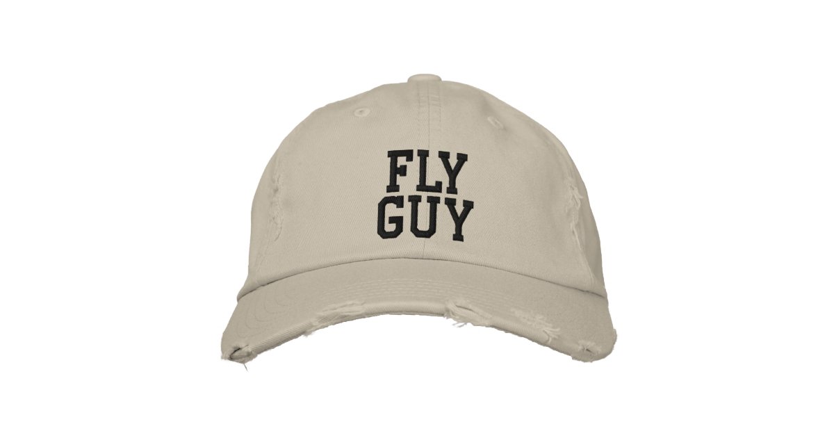 Fly Guy Fly fishing lure Embroidered Baseball Hat | Zazzle