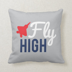 Fly High Airplane Throw Pillow