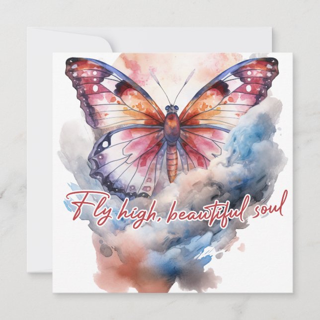 Fly high, beautiful soul note card (Front)