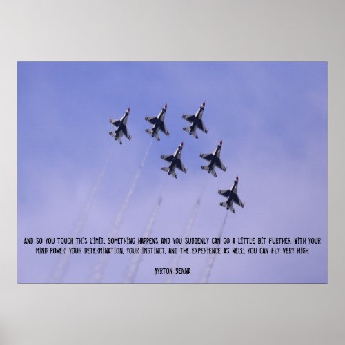 Fly High Fighter Jet Inspirational Poster
