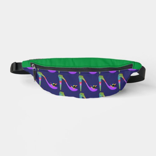 Fly High Heels Green Blue  Fanny Pack