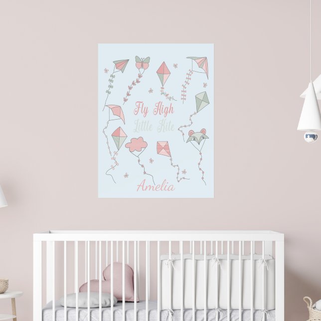 Fly High Little Kite Custom Name Poster (Nursery 2)