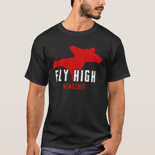 Fly High Wingsuit  for Parachute Jumping T-Shirt (Front)