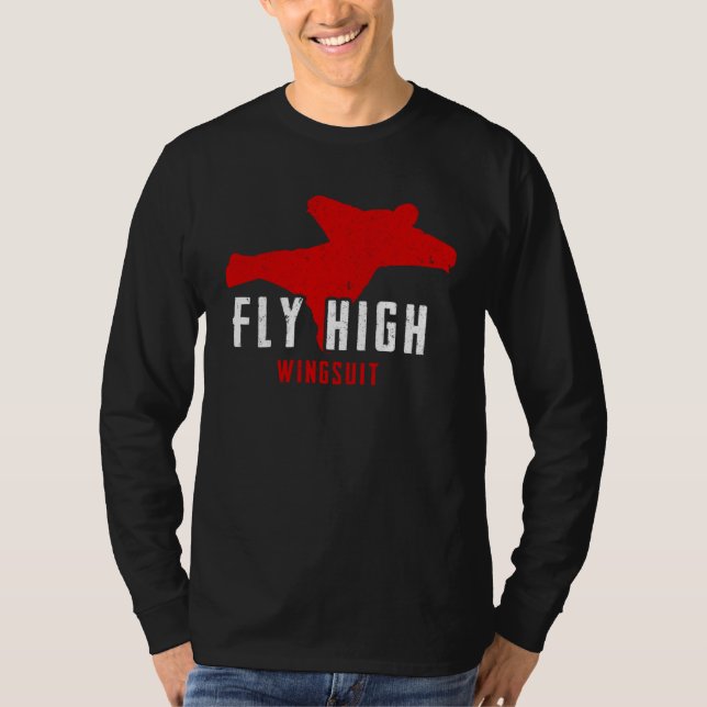 Fly High Wingsuit  for Parachute Jumping T-Shirt (Front)