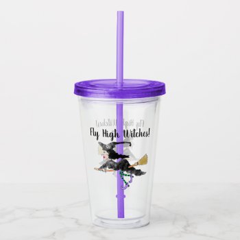 Fly High Witches Acrylic Tumbler by Mousefx at Zazzle