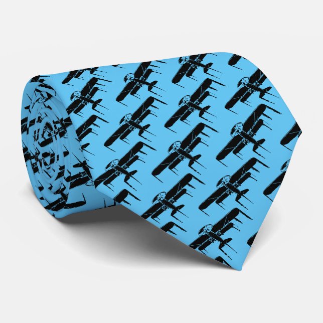 Fly High with our Vintage Airplane Neck Tie (Rolled)