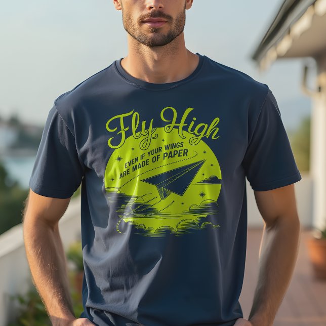 Fly High with Paper Wings: Inspirational T-Shirt (Creator Uploaded)