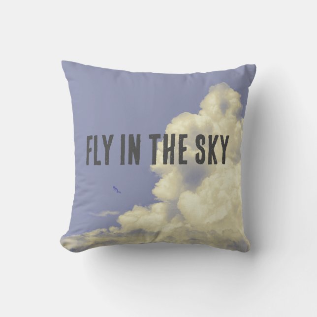 Fly In The Sky Throw Pillow (Front)