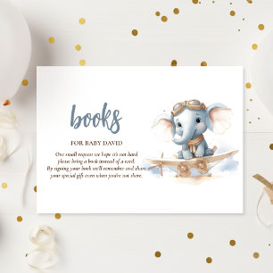 Fly into Adorable Bliss: Elephant Watercolor Baby  Enclosure Card