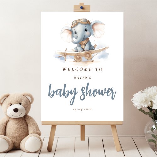 Fly into Adorable Bliss Elephant Watercolor Baby  Foam Board