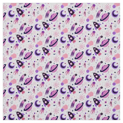 Fly into space!  fabric