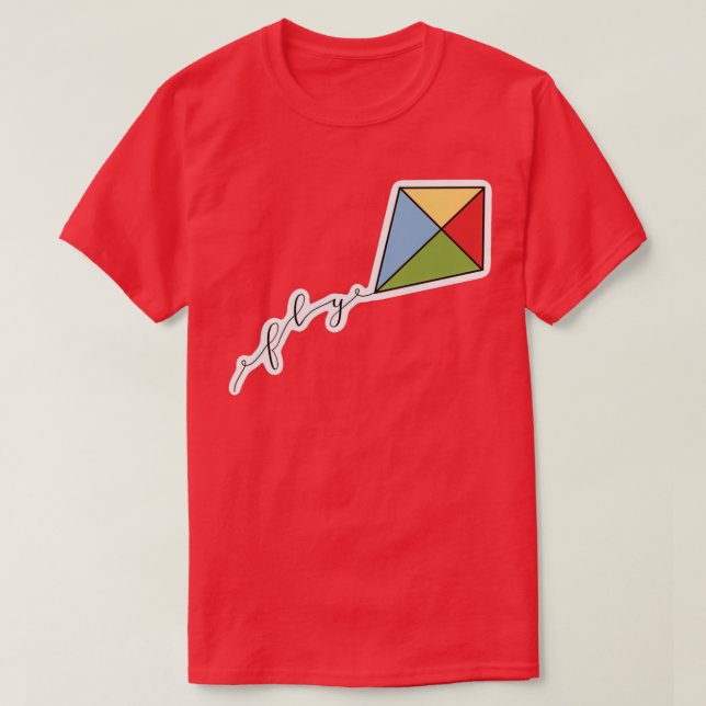 Fly Kite Design T-Shirt (Design Front)