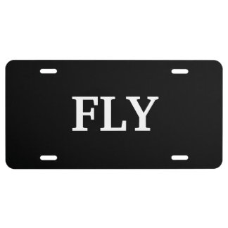FLY  LICENSE PLATE