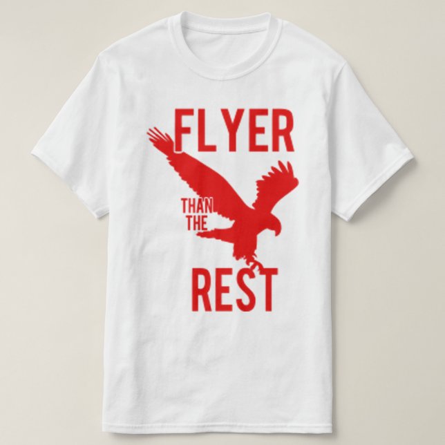 Fly Like An Eagle Red/White T-Shirt (Design Front)
