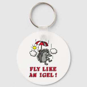 fly like an igel keychain