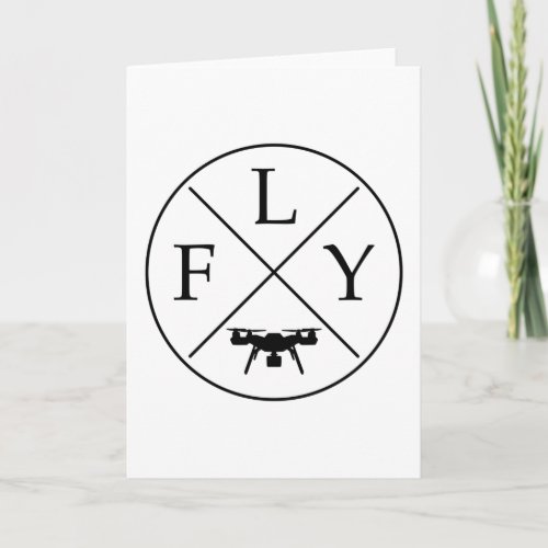 FLY Logo Drone Card